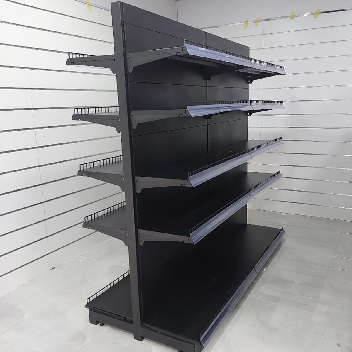 supermarket shelves